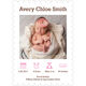 White and Pink Icon Photo Birth Announcements Image 5 of 5